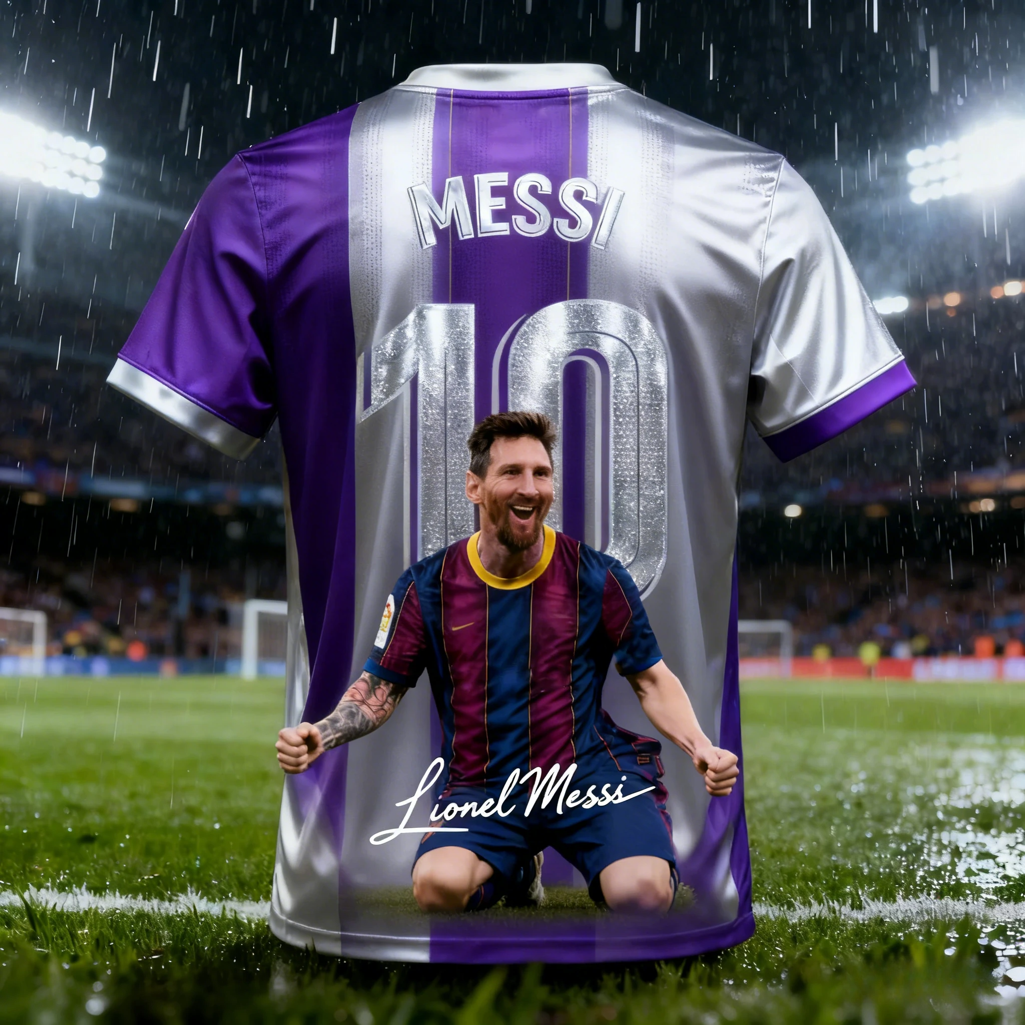 Messi #10 AI Design Men's Football Jersey Summer Adult T-Shirt Outdoor Daily Sp… - Image 4