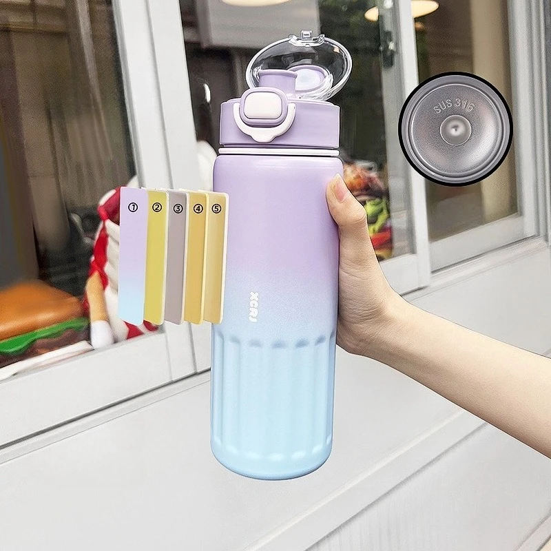 زجاجة مياه حرارية بسعة 800 مل، كوب ترمس من الفولاذ...