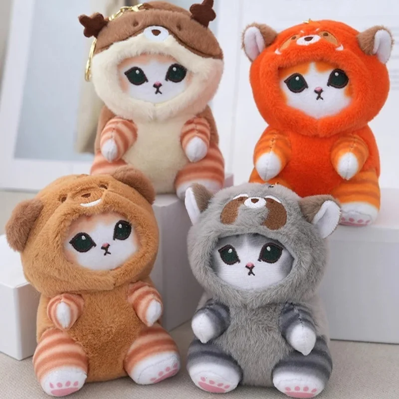 Anime Plush Keychain 12cm Mofusand Pendant Bag Cartoon Raccoon Squirrel Panda For Sofa Ornaments Gift