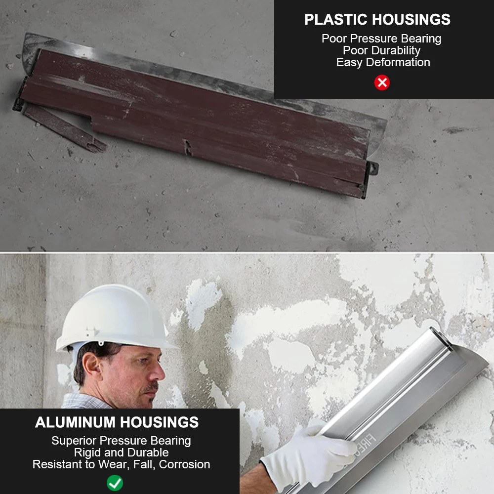 drywall spatula 60/80cm Drywall Smoothing Spatula Skimming Flexible Blade Knockdown Spatula Extruded Aluminum Knife DIY Wall Tools