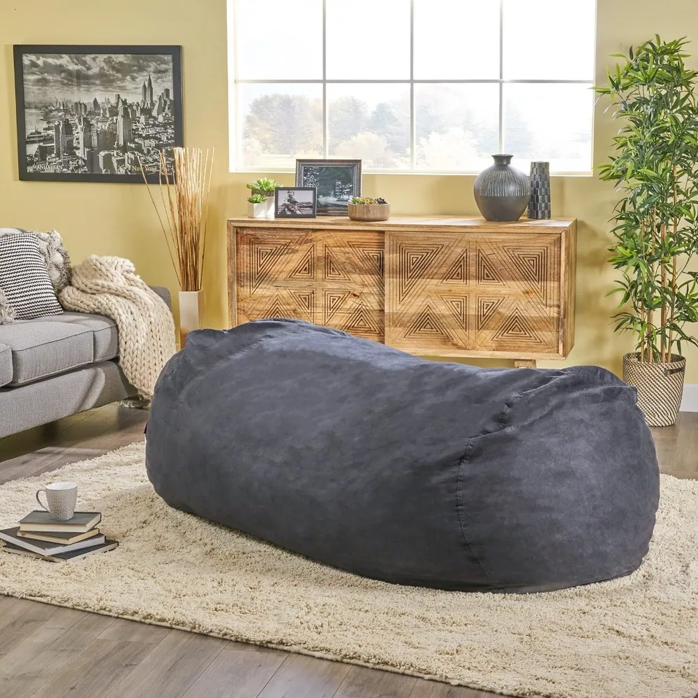 

Bean bag sofa, traditional David 7-foot bean bag chair, black, oversized bean bag sofa