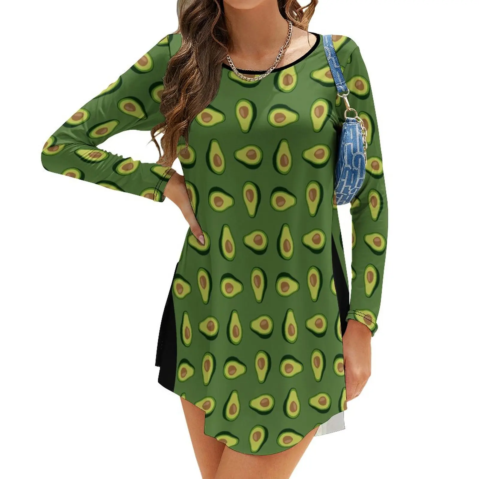 

Avocado Long-Sleeve Dress Women's summer dresses clothing women summer 2024 festival outfit women Clothing female