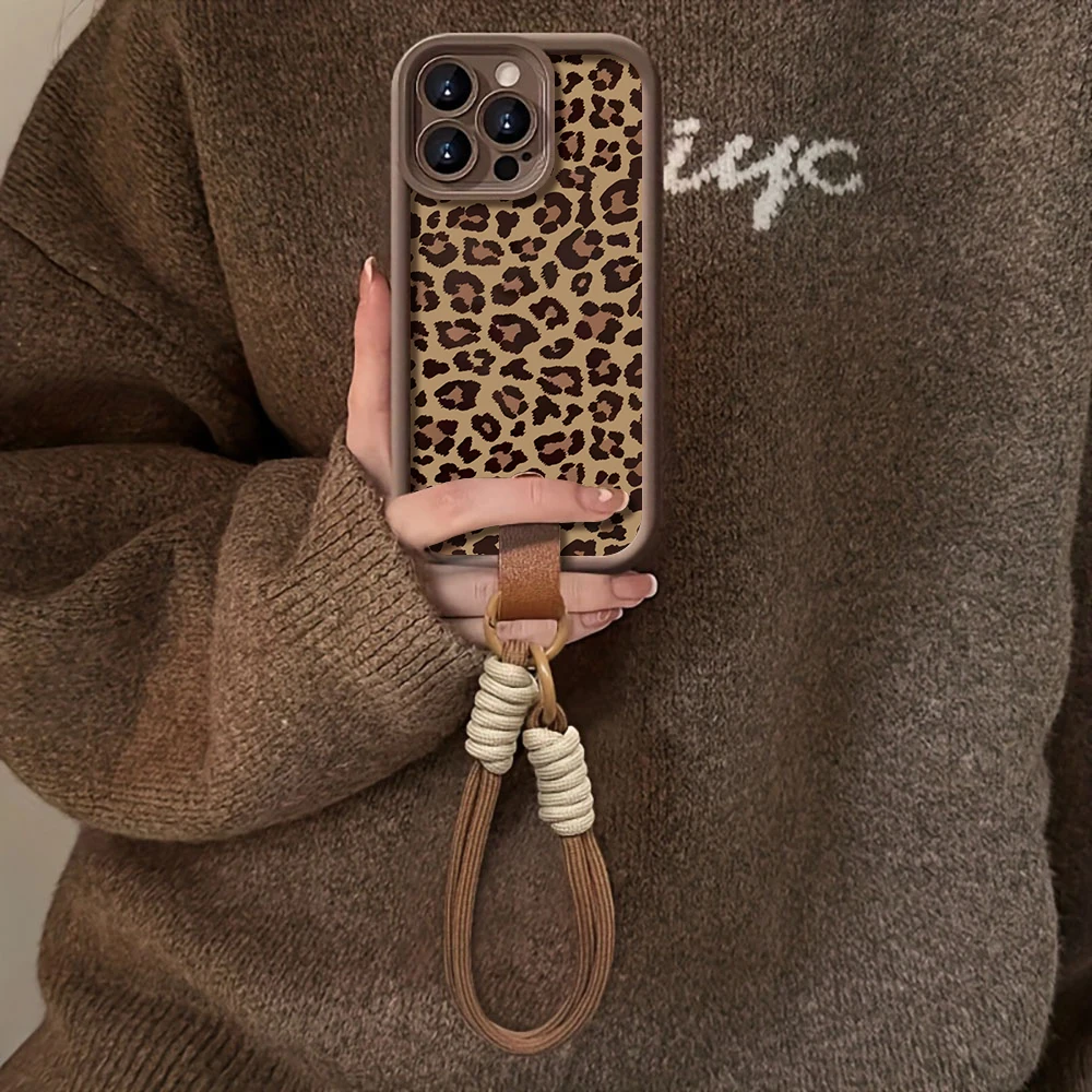 Vintage Brown Leopard Print Soft Phone Case Cover