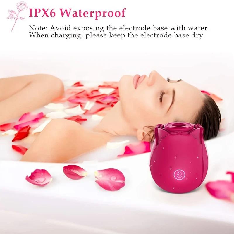 Rose Shape Vagina Sucking Vibrator Intimate Good Nipple Sucker Oral Licking Clitoris Stimulation Powerful Sex Toys for Women 5