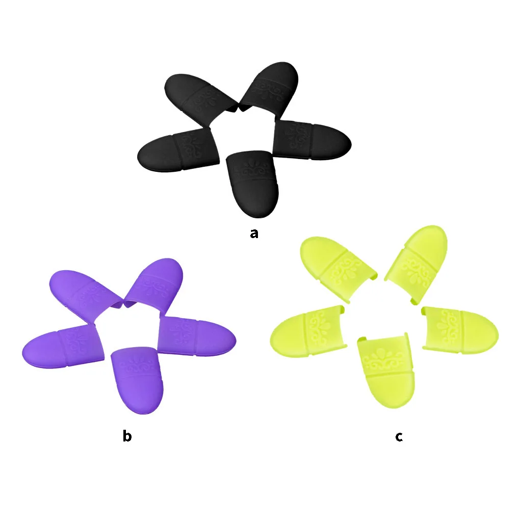 10pcs Silicone Nail Polish Remover Caps - Purple