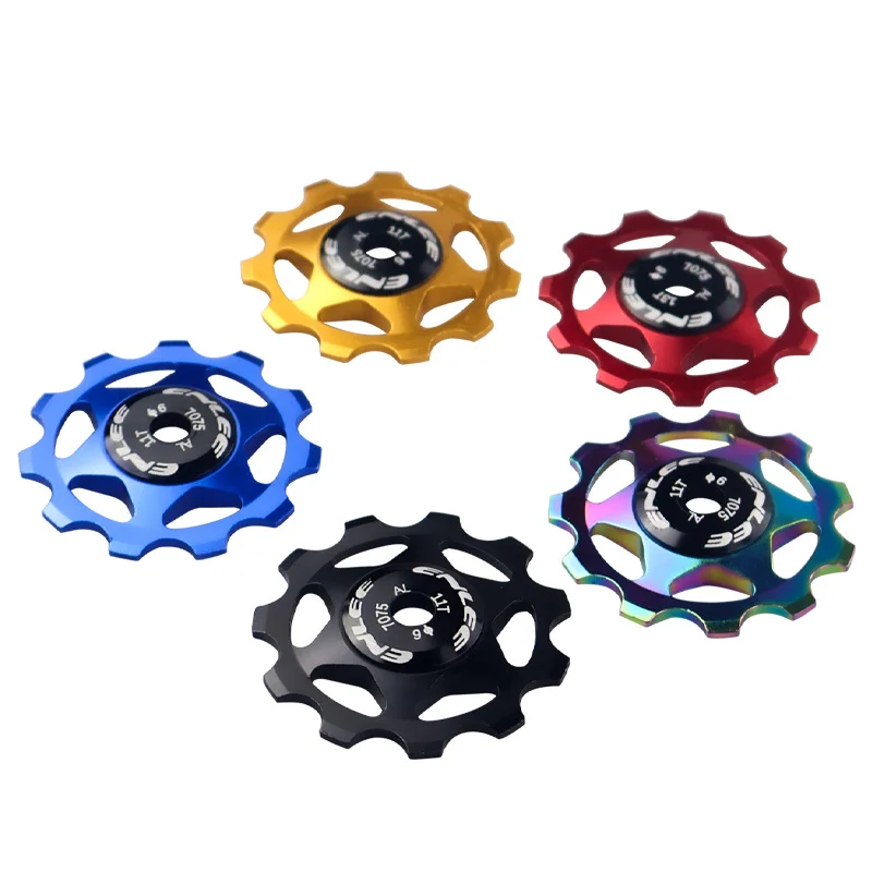 Five Colours Bike Aluminum Alloy Guide Wheel Pulley Rear Derailleur 11T 13T Guide MTB Ceramic Bearing Jockey Wheel For 4/5/6MM bike guide wheel bike derailleur rear derailleur