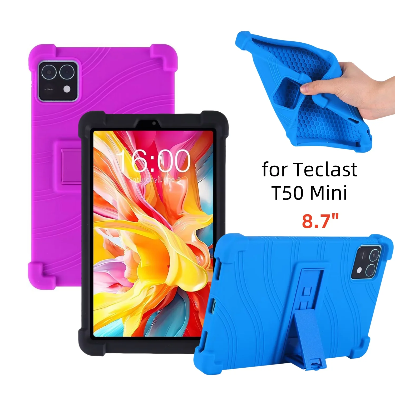 Custodia Morbida Antiurto Per TECLAST T50 Pro 11'' - Cover In Silicone Verde Per Bambini
