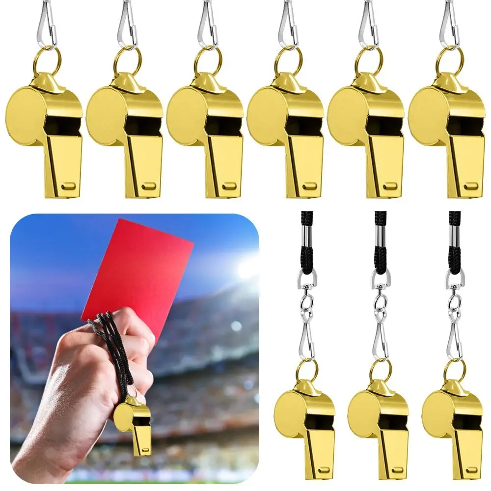 

Referee Sport Rugby Party Training School Stainless Steel Whistles Cheerleaders Metal Whistle Cheerleading Tool