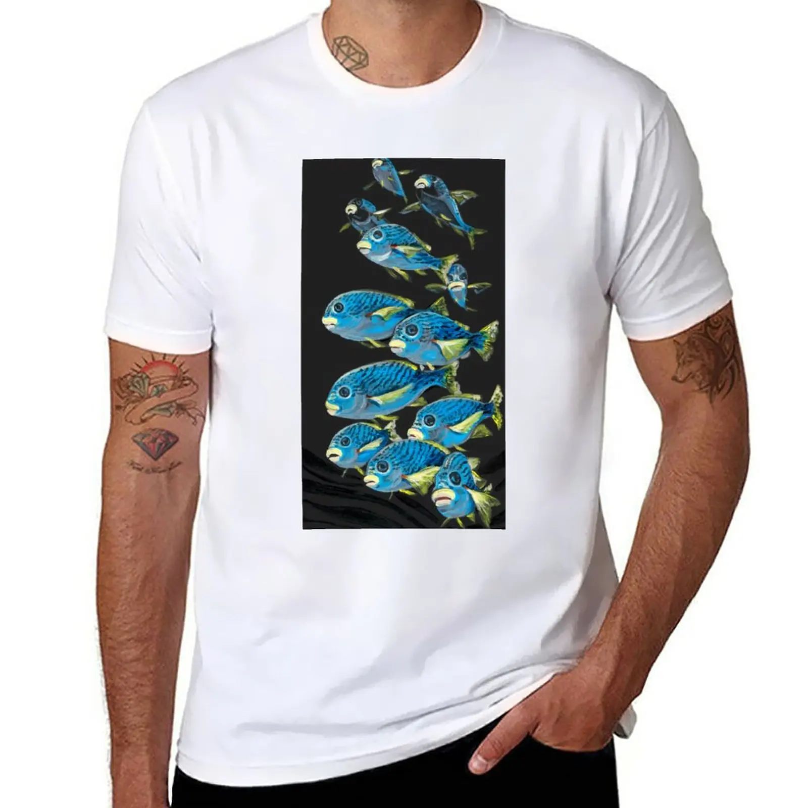 

Fish T-Shirt customizeds vintage cute clothes mens white t shirts