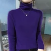 ZYCZCXX 100% Mink Cashmere Women Sweater Basic Bottoming Female Pullover Long Sleeve New Knitwear Tops turtleneck Autumn Winter 2