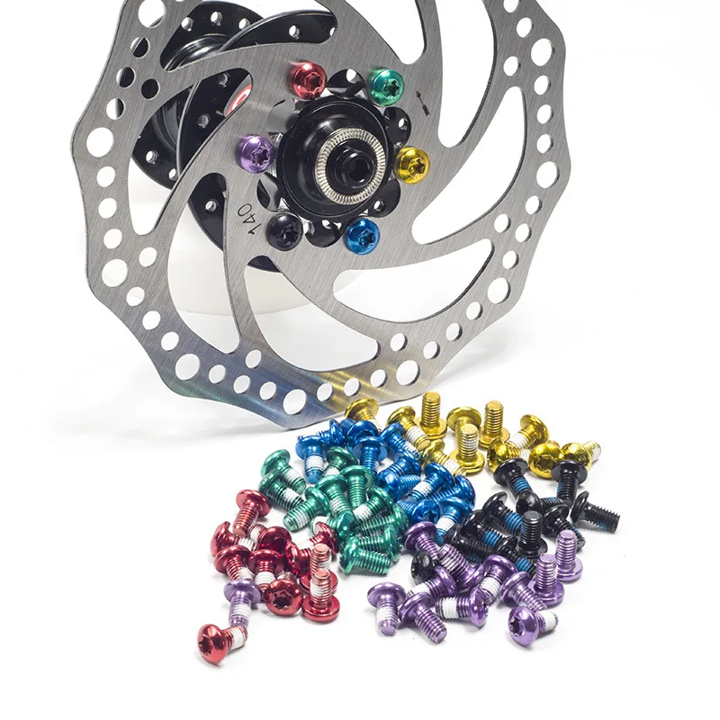 12PcsBicycleDiscBrakeRotorBoltT25TorxM510FixingScrewDisc