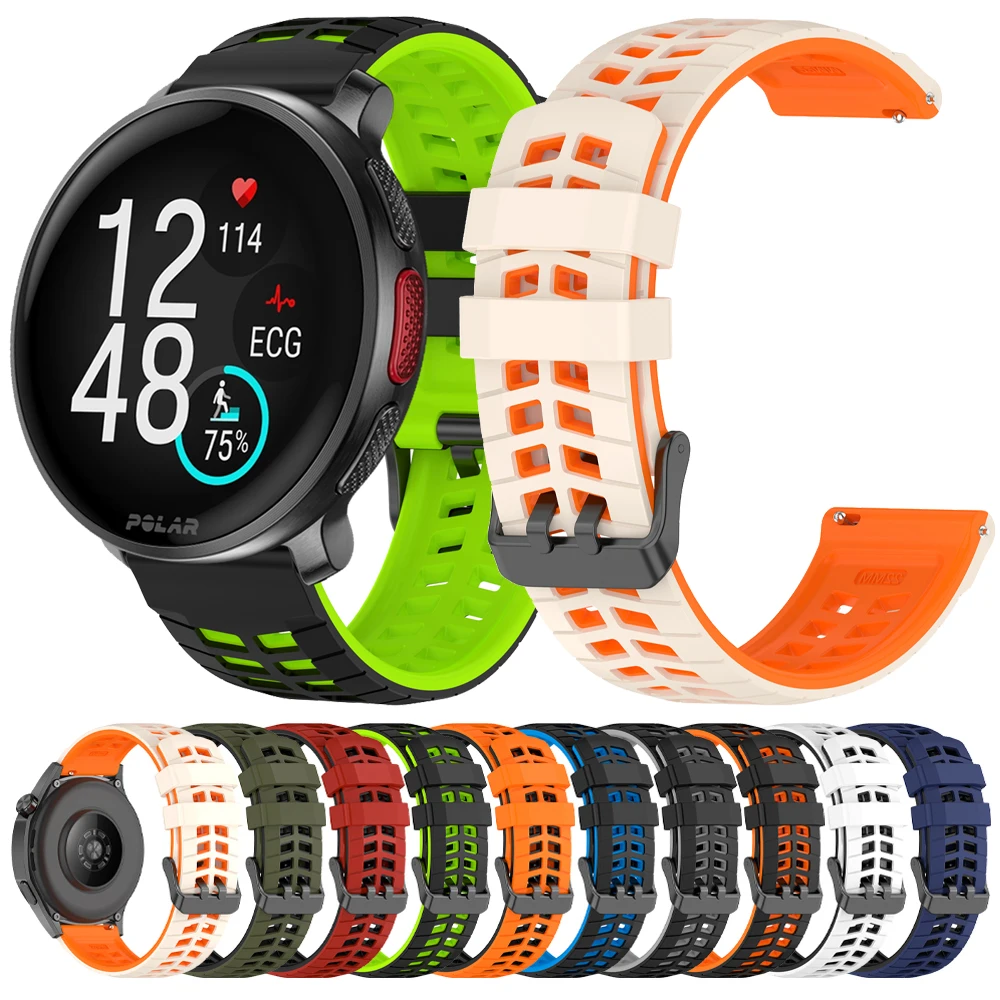Premium 22mm Soft Silicone Sport Watch Strap - Versatile and Durable Wristband Replacement