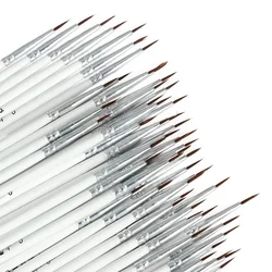 20-Piece Fine-Tip Acrylic Paint Brush Set (20pcs white)