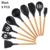 Best Silicone Cooking Utensil Set Wooden Handle Spatula Soup Spoon Brush Ladle Pasta Colander Non-stick Cookware Kitchen Tools 10