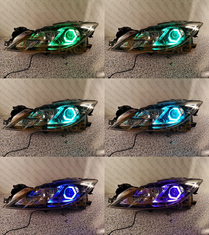 For Mazda 6 Mazda6 Atenza GH MK2 Dynamic RGB LED Angel Eyes Hex