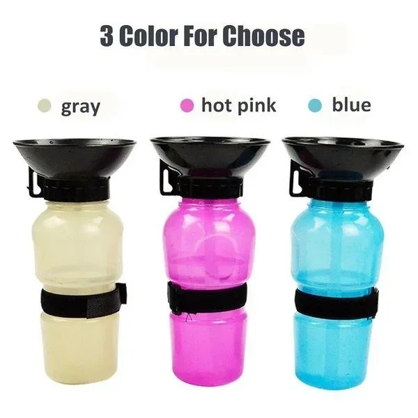 500ml Portable Dog Water Bottle – Travel Bowl