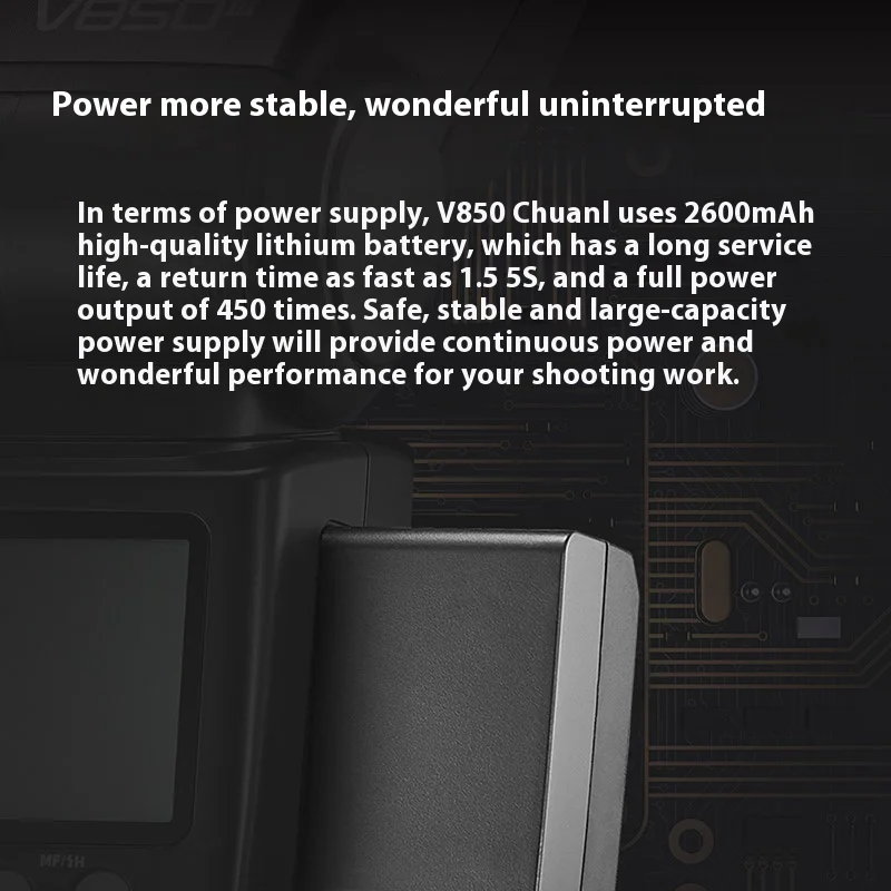 Godox V850III 76W 2.4G GN60 Wireless X System Li-ion Battery Speedlite for Canon Nikon Sony Pentax Olympus 4