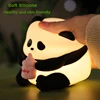 RGB Panda LED Night Light Cute USB Rechargeable Silicone Touch Sensor 7 Colors Cartoon Sleeping Lamp Home Bedroom Decoration 5