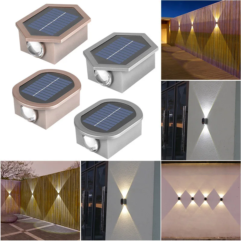 

NEW 2023 Solar LED Outdoor Wall Light Waterproof Home Garden Decor Lamps Balcony Landscape Lights Outdoor Solar Wall Lamps