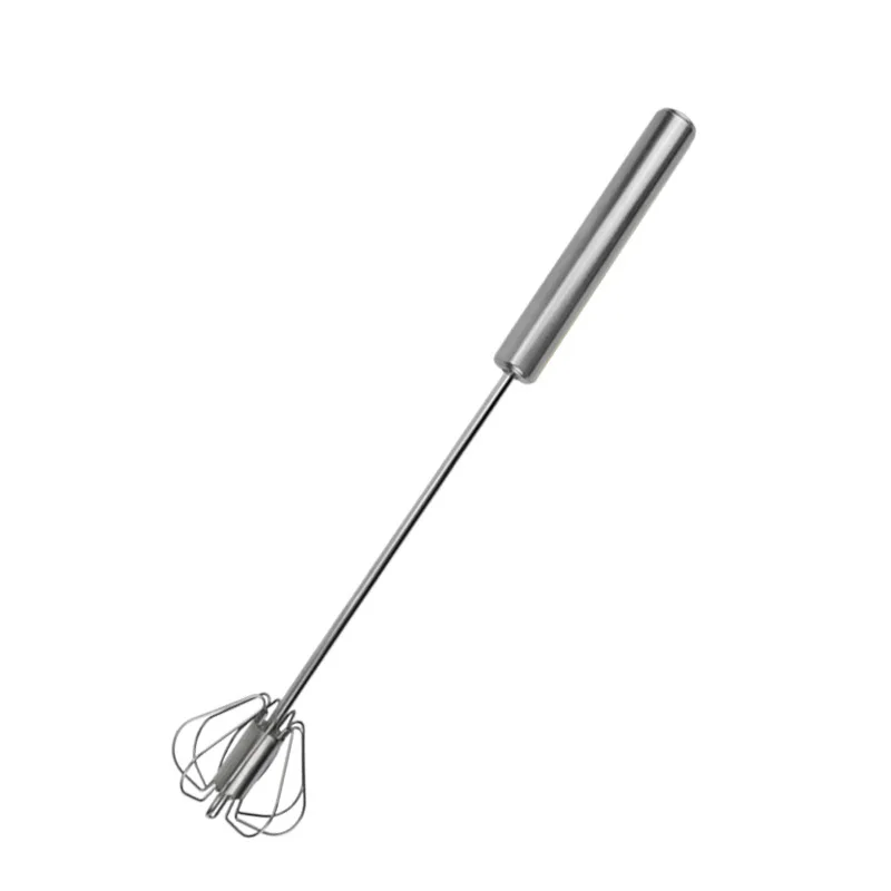 Semi Automatic Mixer Whisk Egg Beater Stainless Steel Manual Hand Mixer Self-Turning Cream Utensils Kitchen Egg Tools