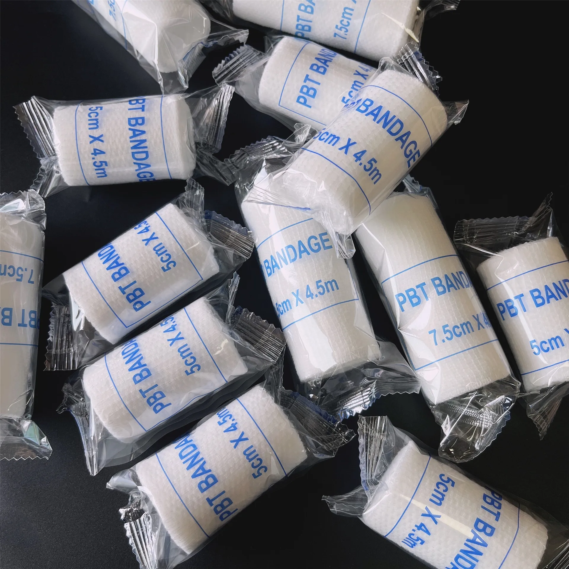 10PCS 4.5M/Roll PBT White Mesh Elastic Bandage Breathable Non-woven Wound Dressing 5/7/10CM Outdoor First Aid Fixed Bandage