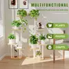 Indoor Plant Stand with Grow Light 2 Pack Metal 5 Tier Corner Plant Shelf Sturdy Easy Assembly Multi-functional Display Rack 6