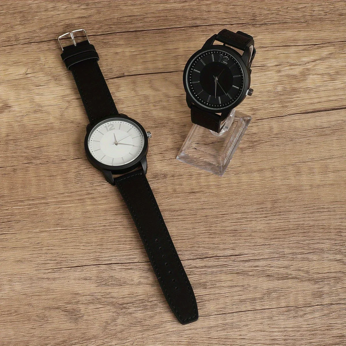 1pc-Quartz Watch Circular Surface Simple and Stylish Business Casual Watch (Box Not Included)