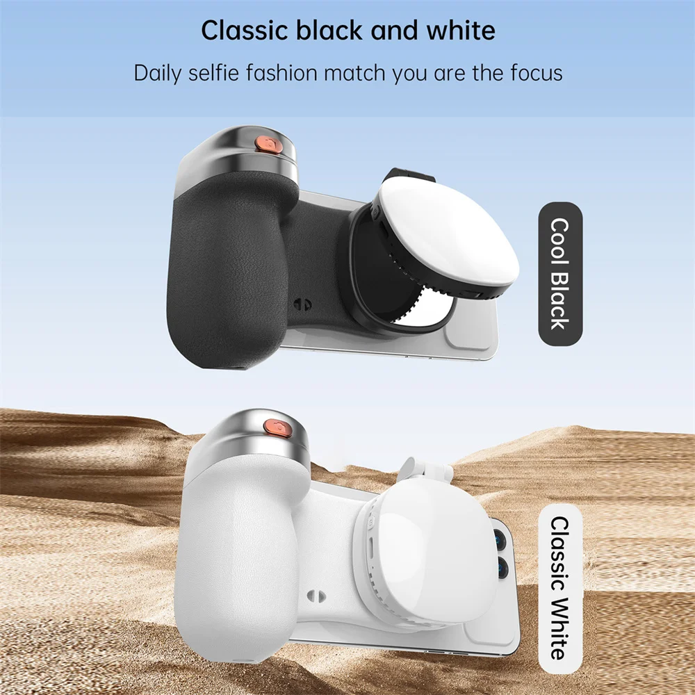 360 Rotation Magnetic Camera Grip With Fill Light For MagSafe IPhone Shutter Bluetooth Remote Control Selfie Handle_voghion.com