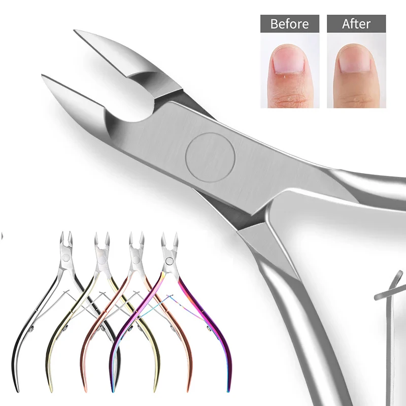 Cortador profesional de cutículas, pinzas para uñas, tijeras para manicura y pedicura, herramienta para el crecimiento de cutículas, 1 unidad