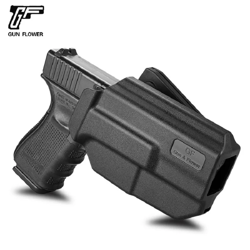 

OWB Holster For Glock 19 19X 23 32 44 45 Level II Retention Thumb Release Open Carry Fully Trigger Guard Protected Gun Holster