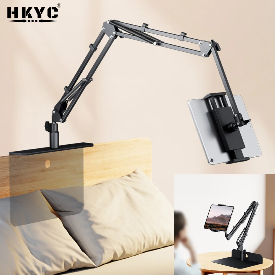 Hkyc 360 Cama Ajustável Tablet Stand para Polegada para 12.9 Polegada Telemóveis Tablets Preguiçoso Braço Cama Mesa Tablet Mount Tablet Titular