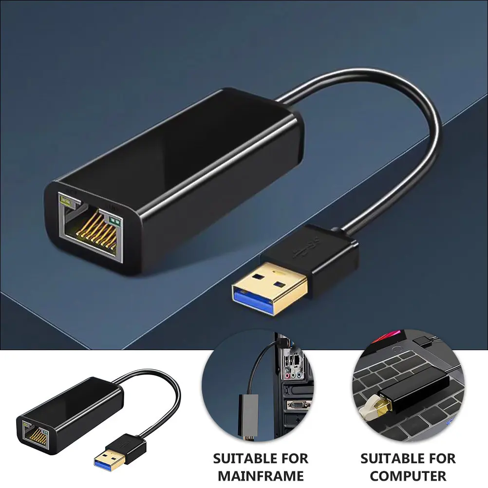 USB 3.0 - Rj45 기가비트 이더넷 어댑터 1000Mbps 네트워크 어댑터 드라이버 무료 플러그 앤 플레이 노트북 데스크탑 셋톱박스용