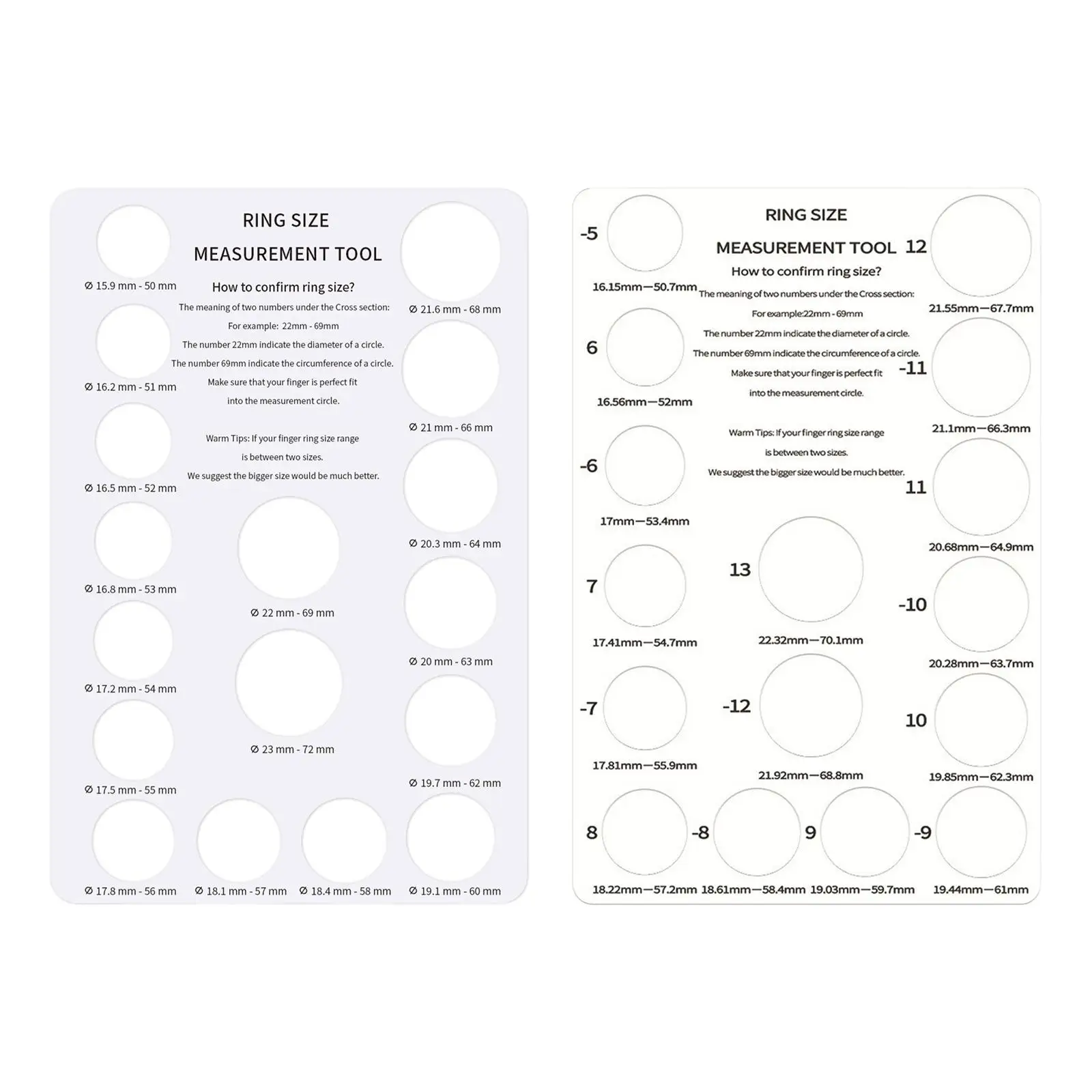 

Ring Measuring Card Board Ring Sizing Tool Measurement Ring Size Measuring Card Board for Boys Girls Men Women Engagement Ring
