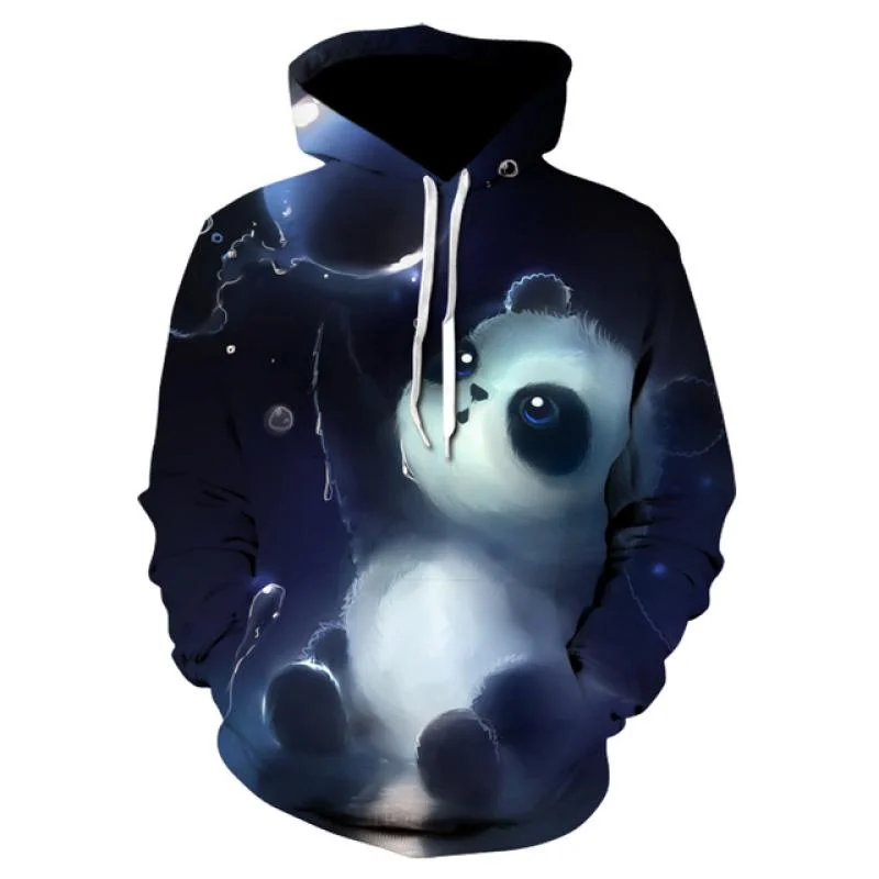 thumbnail image 1 of Sudadera con capucha con estampado de gato estrellado divertido para hombre, jerséis casuales con capucha y estampado de gato en 3D, novedad, sudaderas, tops, ropa de calle para hombre, 1 of 5