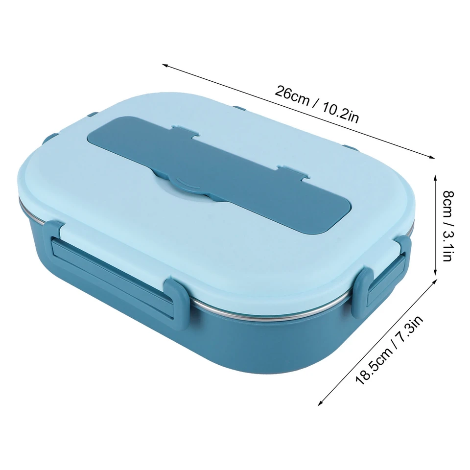 Lunch Box Riutilizzabile in Acciaio Inossidabile, Contenitore per Alimenti Portatile Bento Box a 4 Griglie per Uomini Adulti Donne, (Portapranzo a quattro scomparti con piatto Lunch Box Riutilizzabile in Acciaio Inossidabile, Contenitore per Alimenti Portatile Bento Box a 4 Griglie per Uomini Adulti Donne, (Portapranzo a quattro scomparti con piatto