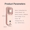 Long lasting Quiet 4 Speed Adjustable USB Rechargeable Neck Fan Portable Mini Fan Fast Heat Dissipation Without Noise Air Cooler 6