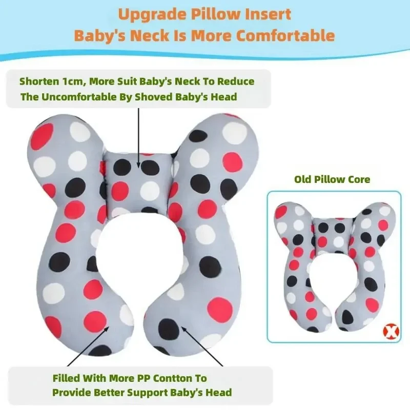 Baby Neck Pillows for Car Seat,Upgraded Baby Support Pillow, Baby Travel Pillow for Head and Neck, Pushchair,Travel