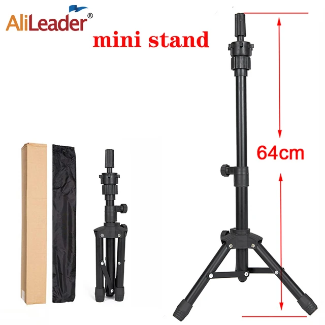 Head Stand Tripod with Suction Cups Mini Adjustable Mannequin Head