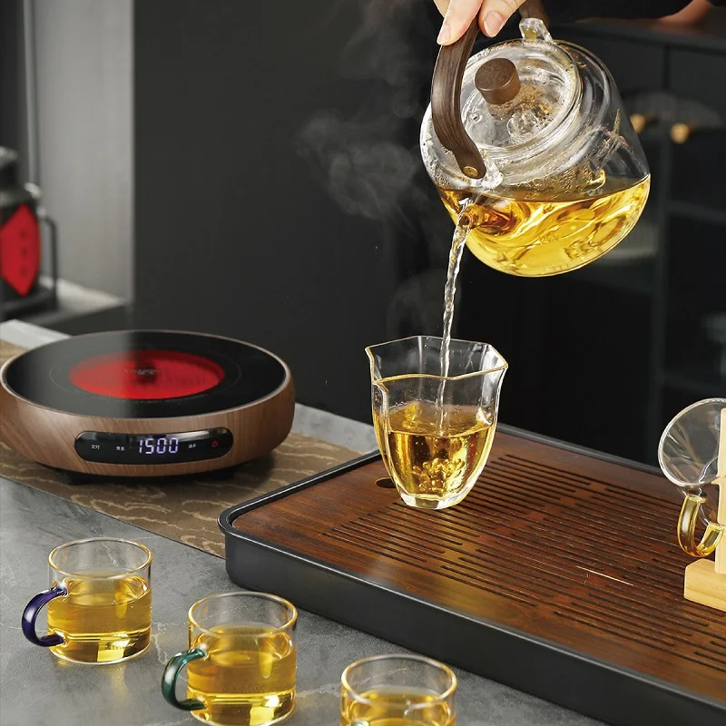 1500W Electric Ceramic Stove Smart Tea Stove Boiling Water Heater 8 Gear Heating Stove Office Timing Tea Maker Auto Keep Warm 4