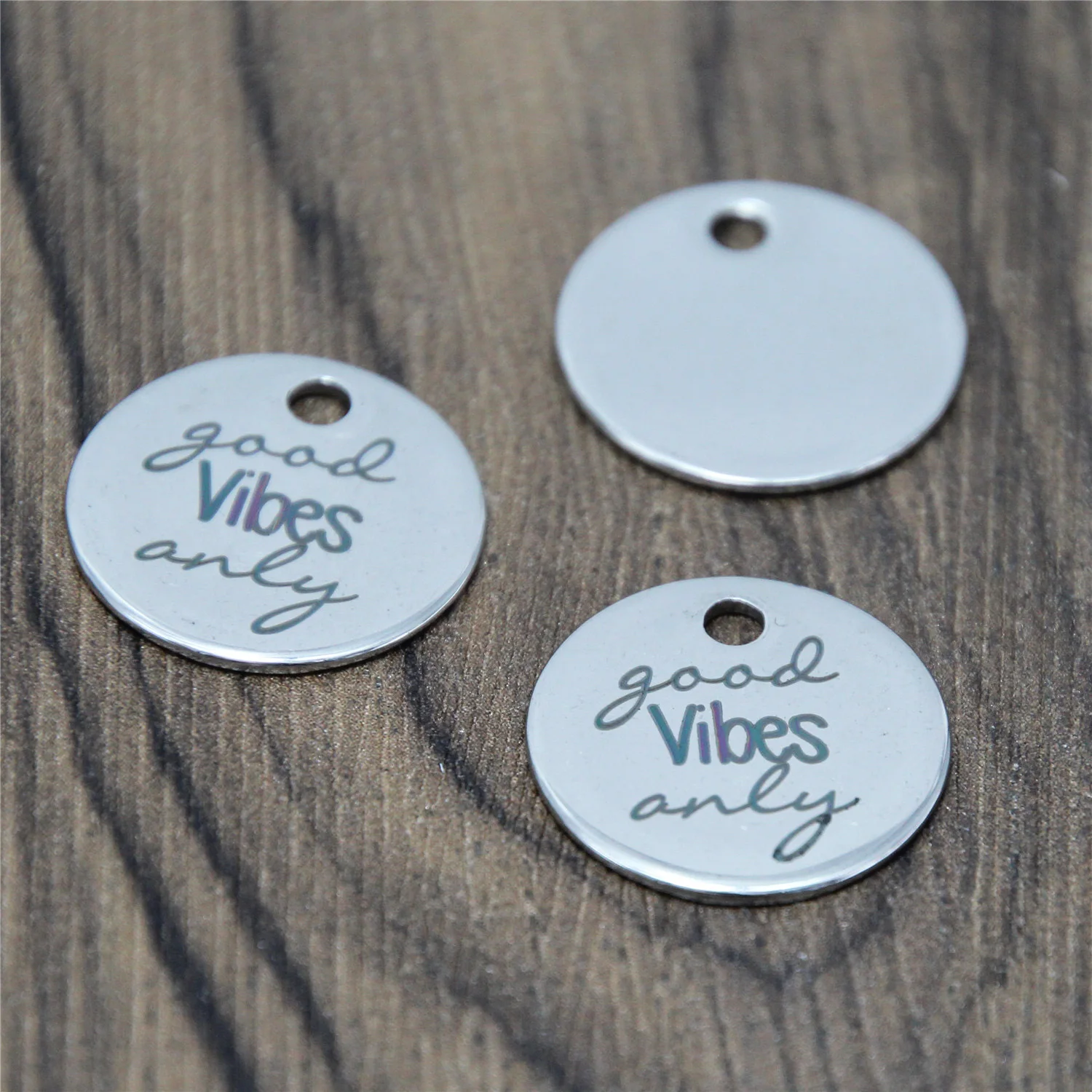 

Подвеска «Good Vibes Only» из нержавеющей стали, 10 шт./лот