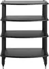 Four Shelf Audio Rack, Media Stand, and Components Cabinet 4 Shelf Black 2