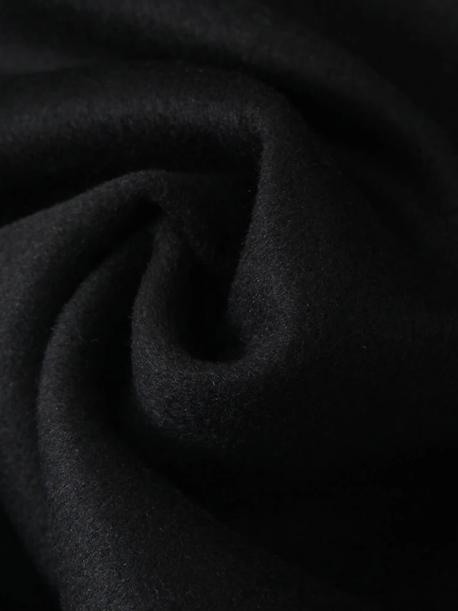 Quality Hourglass Version Slim Waist Long Coat Women Plus Size Autumn Winter Wool Blend Overcoat With Faux Fox Fur Cuffs 9055