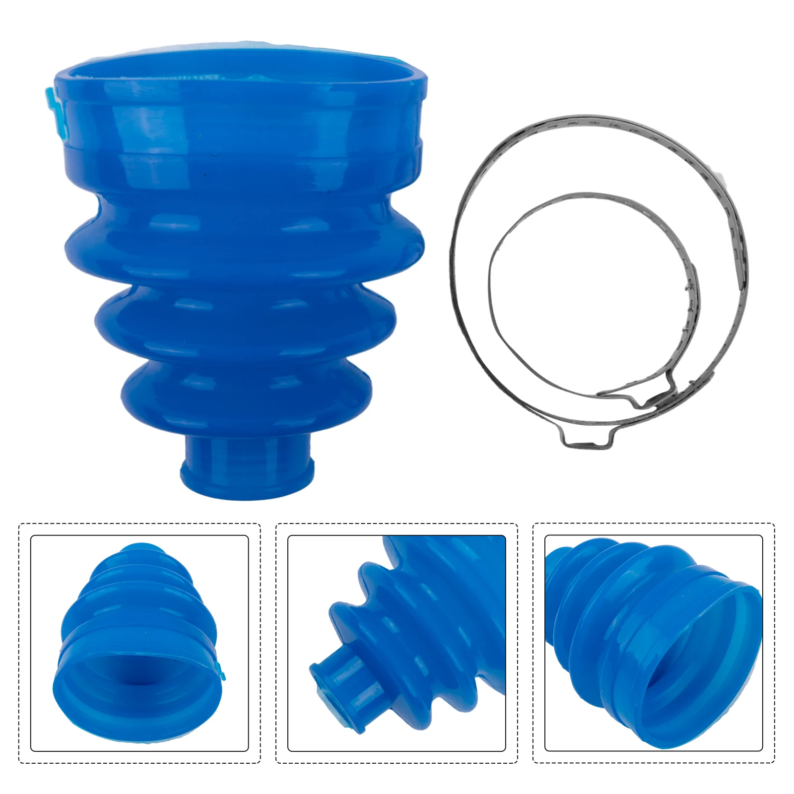 

1pcs Silicone Blue Outer CV-Joint Stretchy Flexi CV-Boots Gaiter Clamps Kits Rack Steer Boots Gaiter Pinion Boots