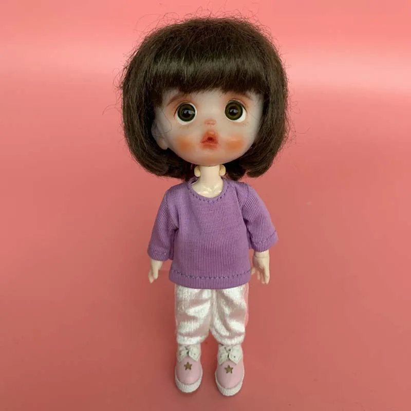 Ob11 Clothes T-shirt Long Sleeve Colorful Stripe Base Shirt For Obitsu11 GSC Molly 1/12 BJD Dolls Accessories Baby Fashion Style 3