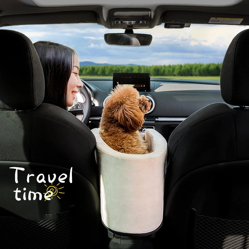Portable Cat Dog Bed Travel Central Control Car Safety Pet Seat Transport Dog Carrier Protector For