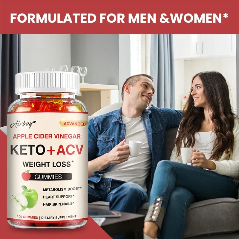 Keto + ACV Gummies-Supports Digestion, Metabolism, Detoxification and Cleansing, Boosts Energy, Suppresses Appetite