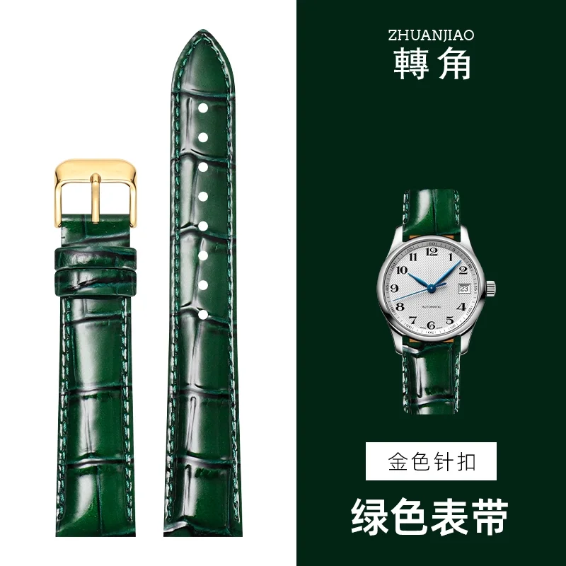 Luxurious Glossy Genuine Leather Watchband – Premium Top Layer Cowhide Strap