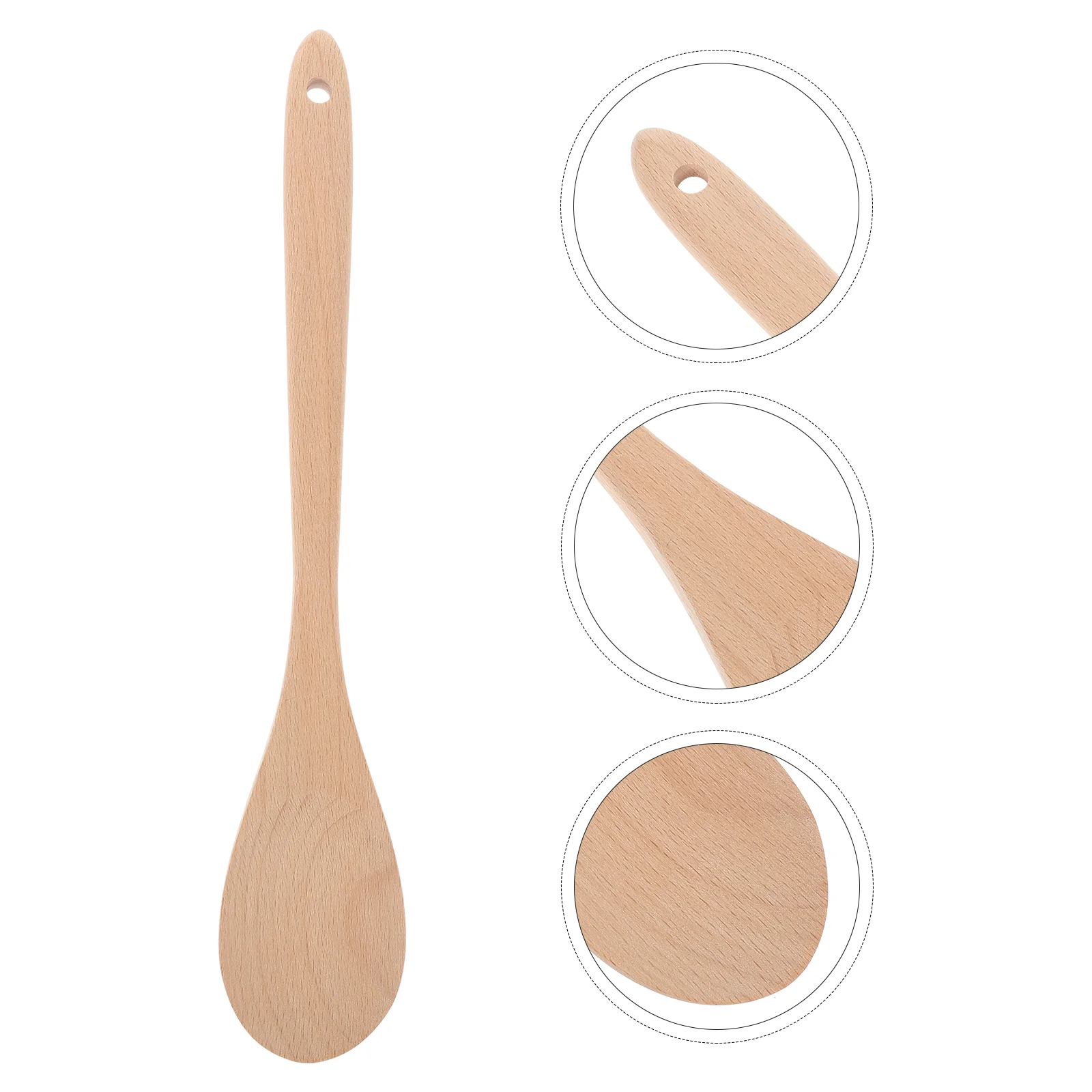 

Wooden Mixing Spoon Spoons for Cooking Rice Laser Multi-function Reusable Salad Beech Soup