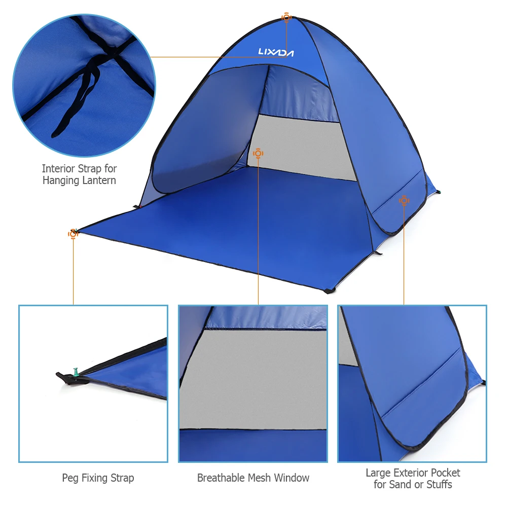 Instant Pop-Up Beach Tent 4