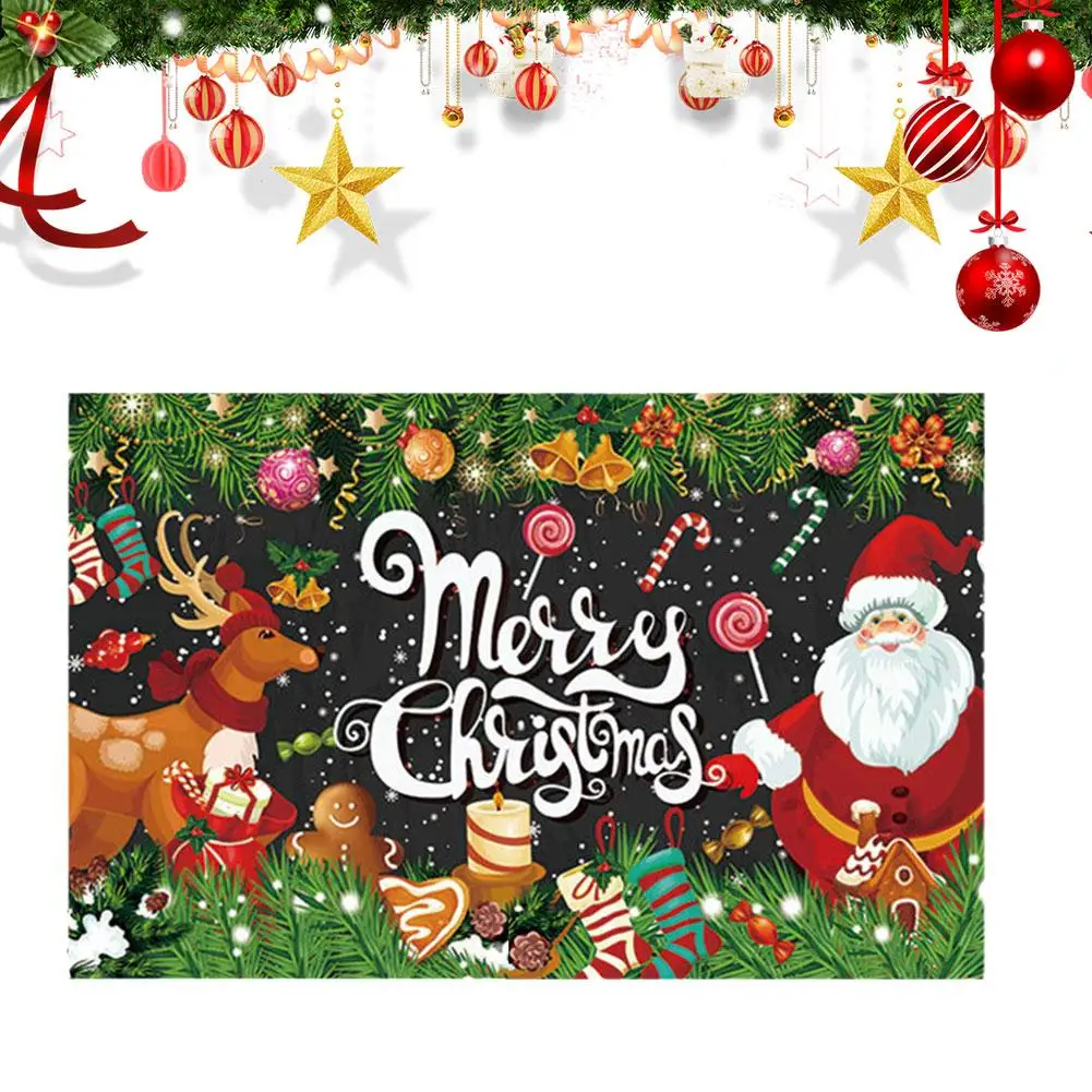 

Christmas Outdoor Banner Flag Merry Christmas Decoration for Home 2023 Xmas Ornament Navidad Natal Noel Gift Happy New Year I4B1